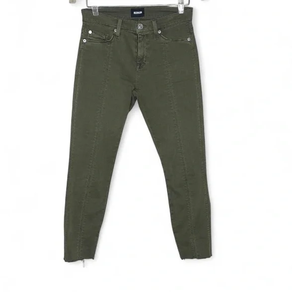 Hudson Nico Lace-Up Cropped Olive Boho/Western/Streetwear Jeans Women’s size 25 - Picture 2 of 6